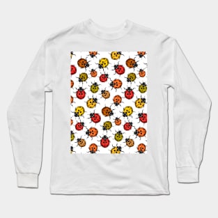 Colorful ladybugs on white Long Sleeve T-Shirt